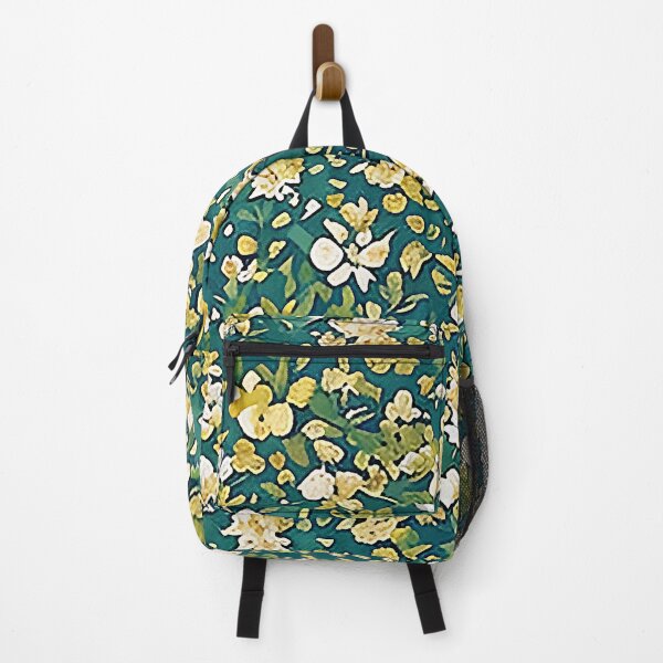 Item preview, White and Yellow Abstract Van Gogh Style Flowers on a Green Background designed and sold by sunflowerlight.