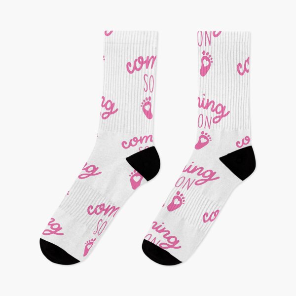 Item preview, Baby Girl - Coming Soon - Pink with baby footprint designed and sold by WilliamsonMedia.