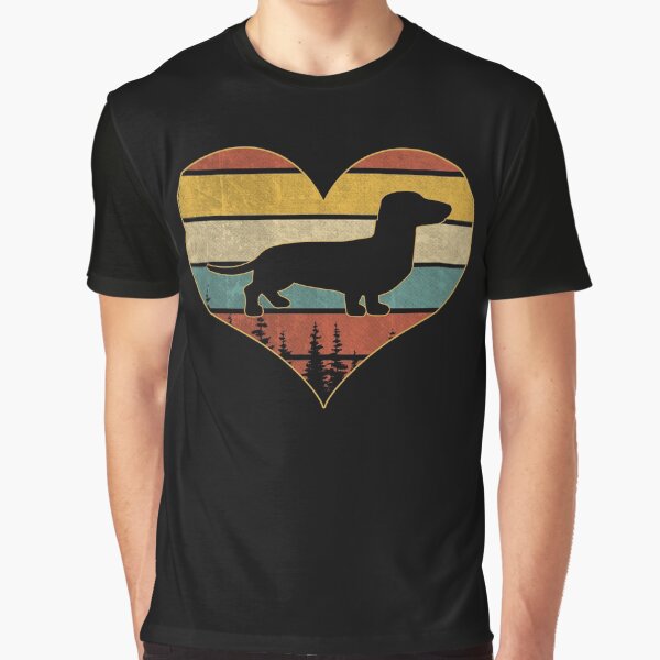 Item preview, Retro vintage dachshund heart designed and sold by gastonfongemie.