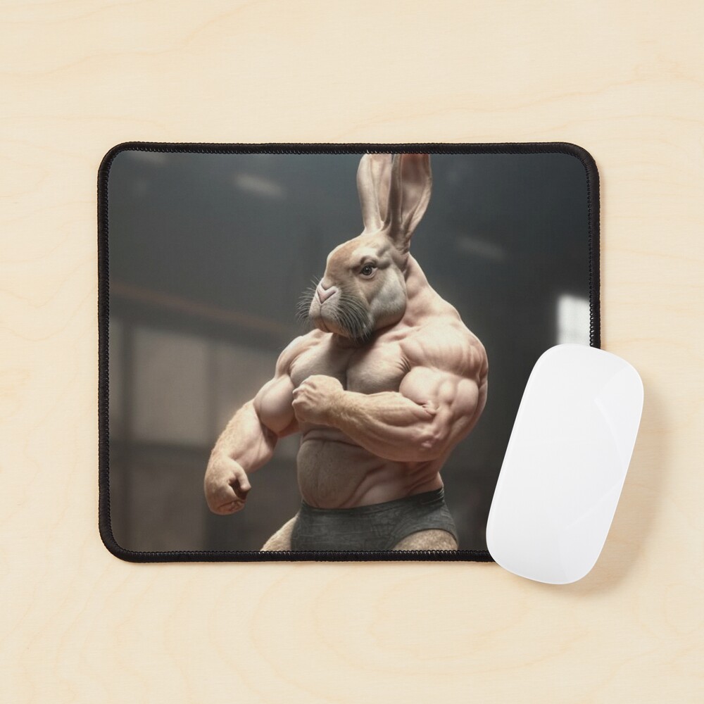 Bodybuilder Bunny Rabbit Poster №3 Art Board Print for Sale by