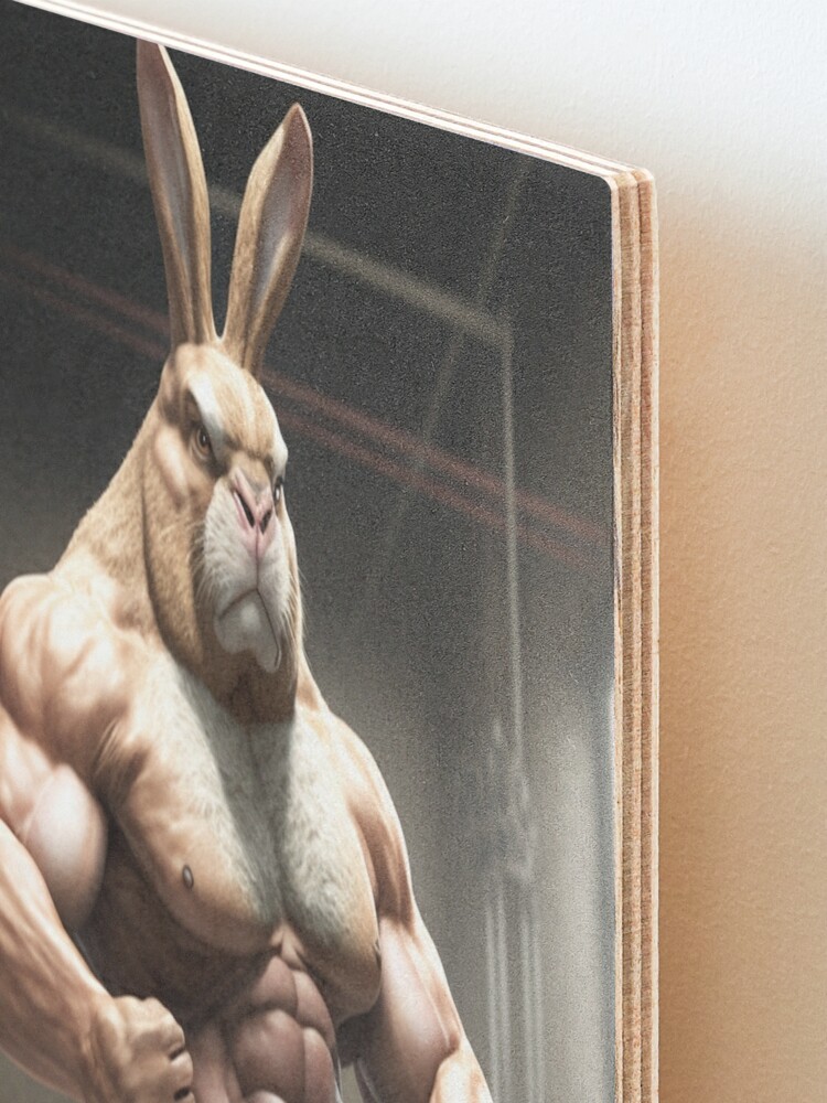 Bodybuilder Bunny Rabbit Poster №4 | Mounted Print