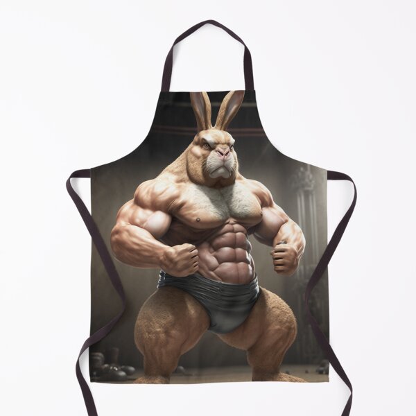 Item preview, Bodybuilder Bunny Rabbit Poster №4 designed and sold by krazybookz.