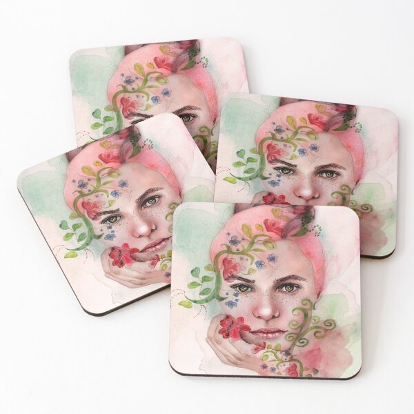 Item preview, Montafoner Beauty - flower girl in aquarelle designed and sold by julikunst.