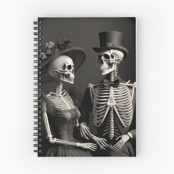 Item preview, Skeleton Couple in Love Holding Hands Valentines, Wedding, Anniversary, Birthday Funny Gift  designed and sold by CoyoteStudio.