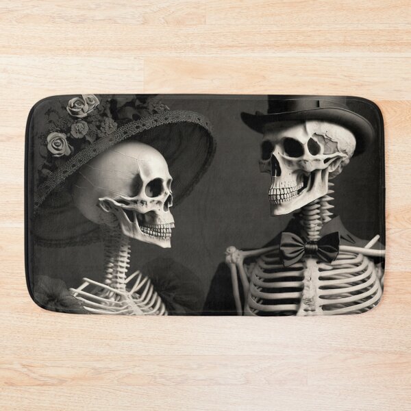 Item preview, Skeleton Couple in Love Holding Hands Valentines, Wedding, Anniversary, Birthday Funny Gift  designed and sold by CoyoteStudio.