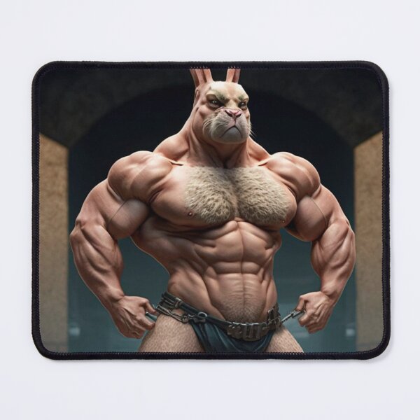 Item preview, Bodybuilder Bunny Rabbit Poster №5 designed and sold by krazybookz.