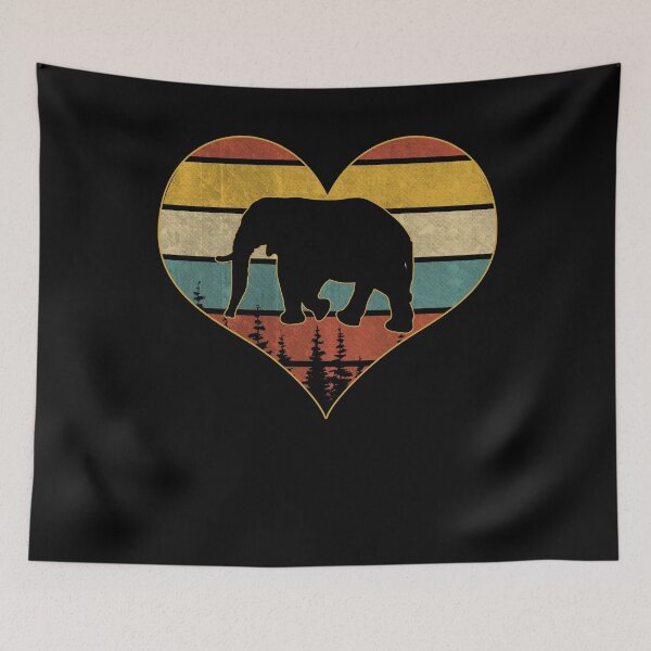 Item preview, Retro vintage elephant heart designed and sold by gastonfongemie.