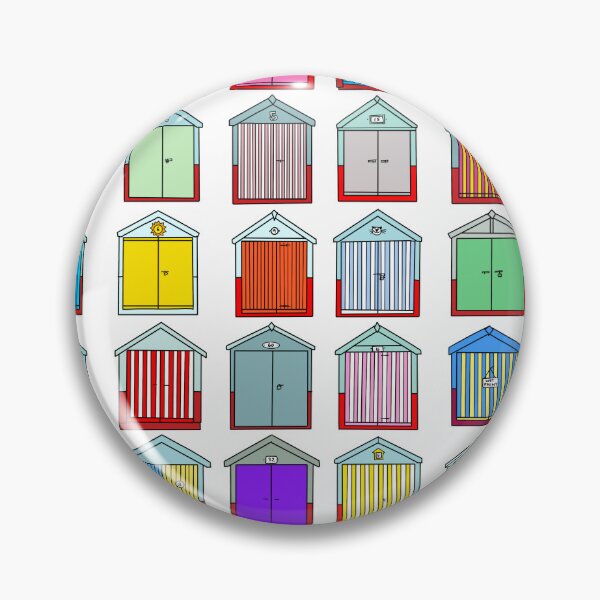 Item preview, Colourful Beach Huts Pattern designed and sold by Adam Regester.