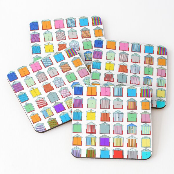 Item preview, Colourful Beach Huts Pattern designed and sold by Adam Regester.