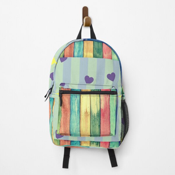 Item preview, Cottagecore Aesthetic Rainbow and Heart Stripes designed and sold by aelyaen.