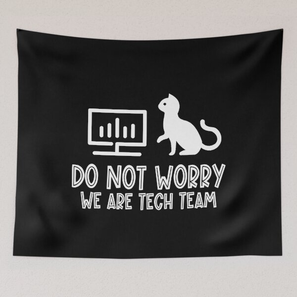 Item preview, dont worry im from tech support, funny cat shirt designed and sold by sami david ⭐⭐⭐⭐⭐.