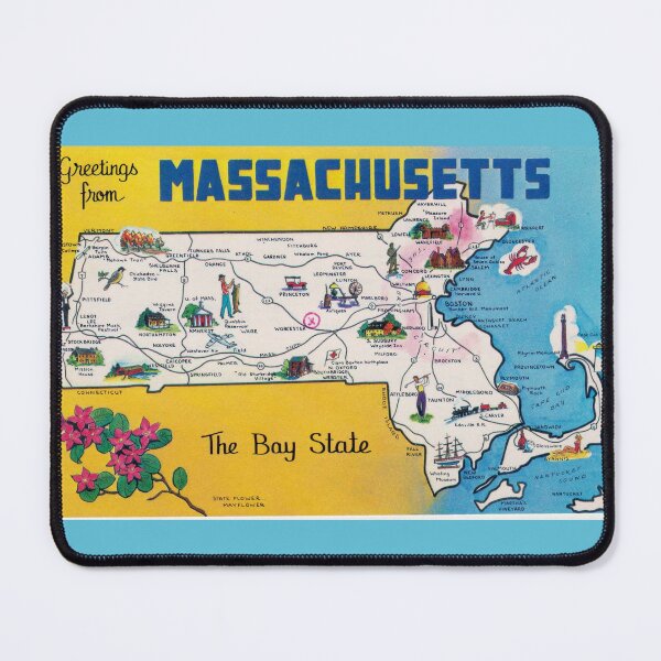 Item preview, Greetings from Massachusetts - The Bay State designed and sold by MoonglowGraphic.
