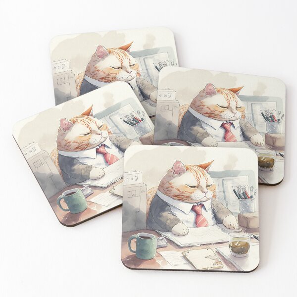 Item preview, Office Worker Cat Who Doesn't Want to Work designed and sold by Artistic Frontier.