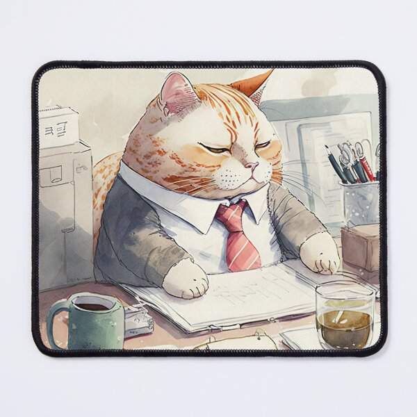 Item preview, Office Worker Cat Who Doesn't Want to Work designed and sold by Artistic Frontier.