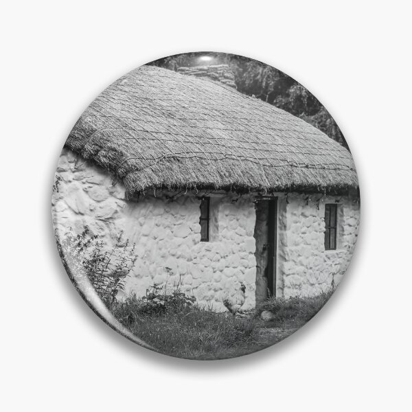 Item preview, Thatched Cottage Country Lane bw Northern Ireland designed and sold by eddiebarronshop.