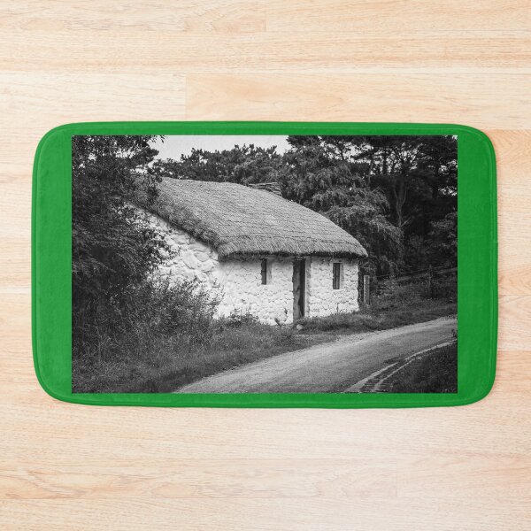 Item preview, Thatched Cottage Country Lane bw Northern Ireland designed and sold by eddiebarronshop.