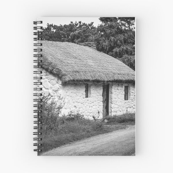 Item preview, Thatched Cottage Country Lane bw Northern Ireland designed and sold by eddiebarronshop.