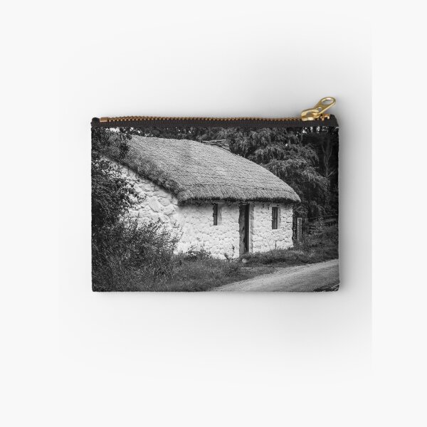 Item preview, Thatched Cottage Country Lane bw Northern Ireland designed and sold by eddiebarronshop.