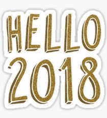Hello 2018 Sticker