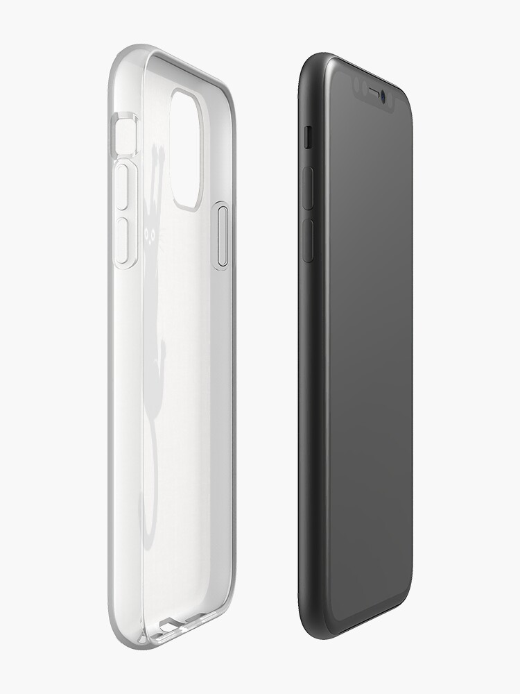 Alternate view of Black Cat Holding On iPhone Case & Cover