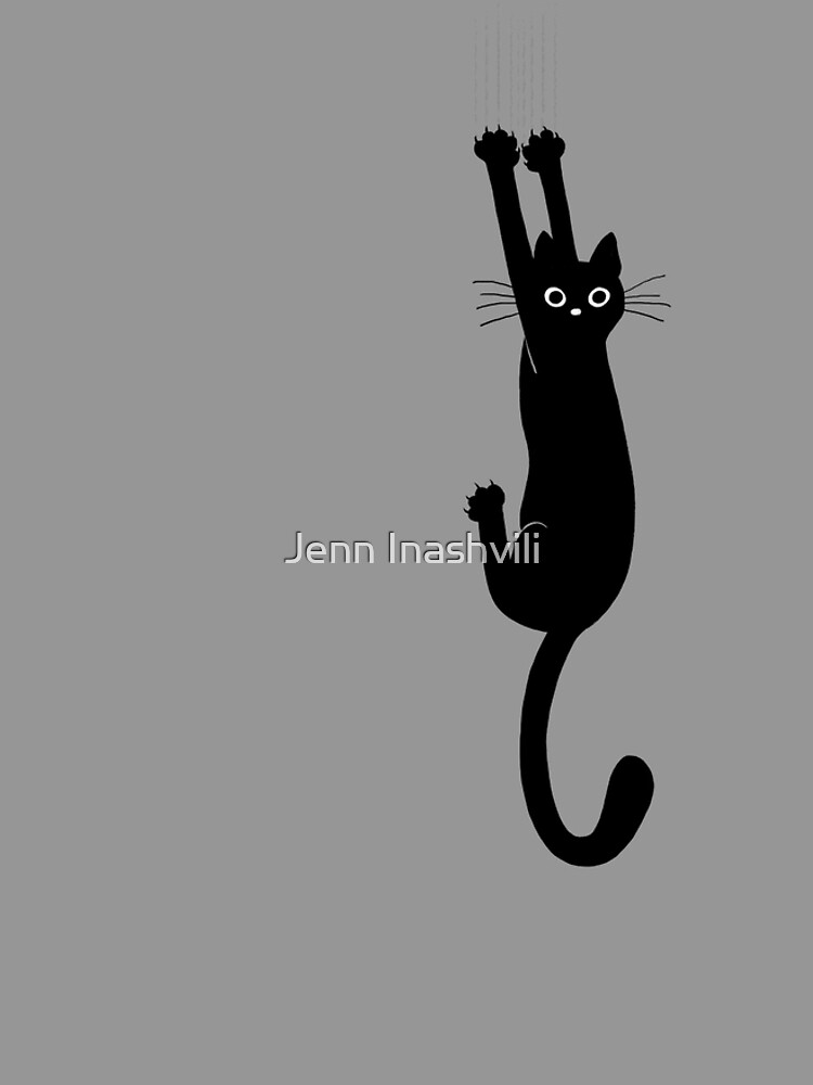 Black Cat Holding On by ShortCoffee