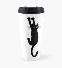 Taza de viaje Gato negro aguantando