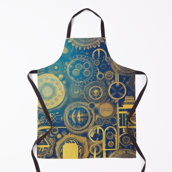 Item preview, Pattern Circle Wheels, Yellow and Deep Blue designed and sold by Canadamarsworks.