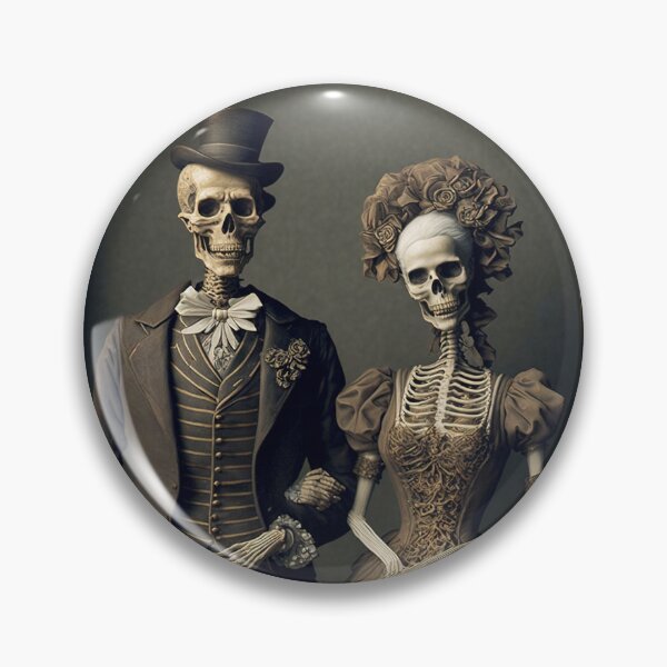 Item preview, Skeleton Couple in Love Holding Hands Valentines, Wedding, Anniversary, Birthday Funny Gift  designed and sold by CoyoteStudio.