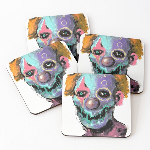 Item preview, Clown Zombie Mutant Horror Contemporary Abstract Acrylic Hand Drawing Colorful Painting Art designed and sold by Ruslan Aksenov.