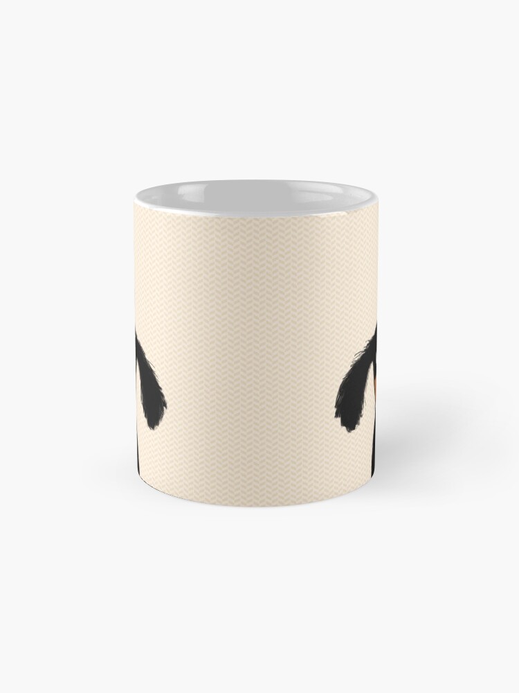 Alternate view of Dachshund Puppy Love | Cute Black and Tan Wiener Dog with Heart Coffee Mug
