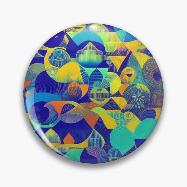 Item preview, Pattern Circle Wheels, Blue and Yellow designed and sold by Canadamarsworks.