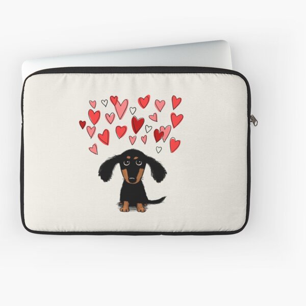 Brighter Funny Dachshund Dog with Glasses Reading Laptop Messenger Bag Zipper Notebook Computer Sleeve Case Compatible 14-15.4 Inch Laptop 