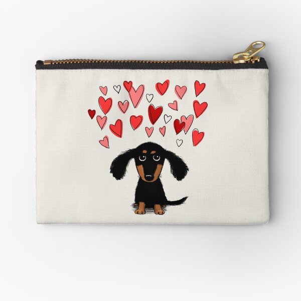 Item preview, Cute Dachshund Puppy Dog with Valentine Hearts designed and sold by Jenn Inashvili.