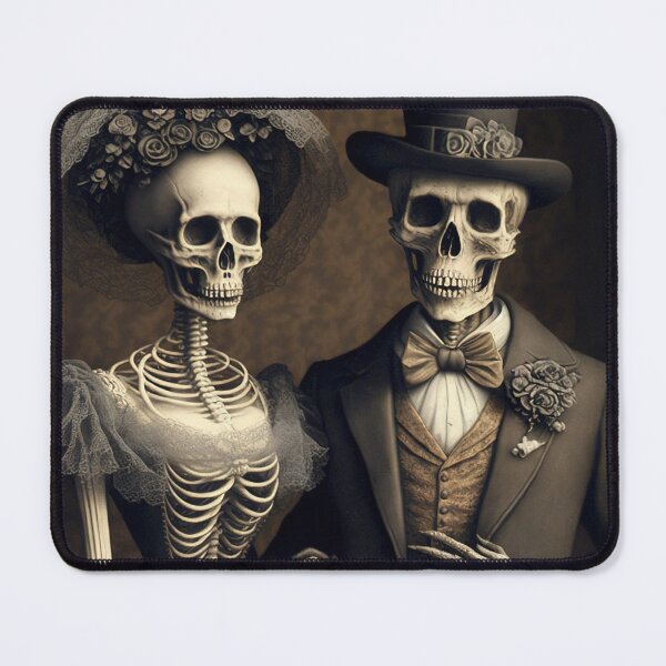 Item preview, Skeleton Couple in Love Holding Hands Valentines, Wedding, Anniversary, Birthday Funny Gift designed and sold by CoyoteStudio.