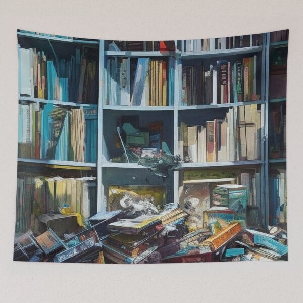 Item preview, Book Pile Reading Off the Shelf designed and sold by Canadamarsworks.