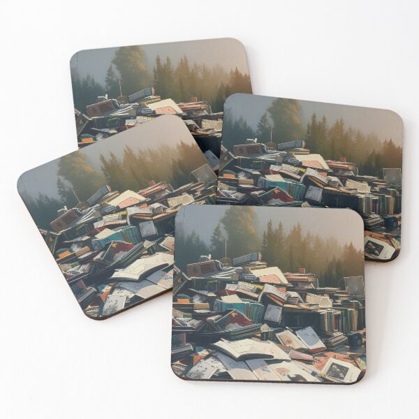 Item preview, Book Pile Outdoors designed and sold by Canadamarsworks.