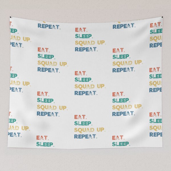 Item preview, Funny Eat Sleep Squad Up Gamer Live Streamer designed and sold by gillys.