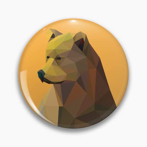 Item preview, Cartoony Geometric Brown Bear Illustrated designed and sold by Miru-mir.