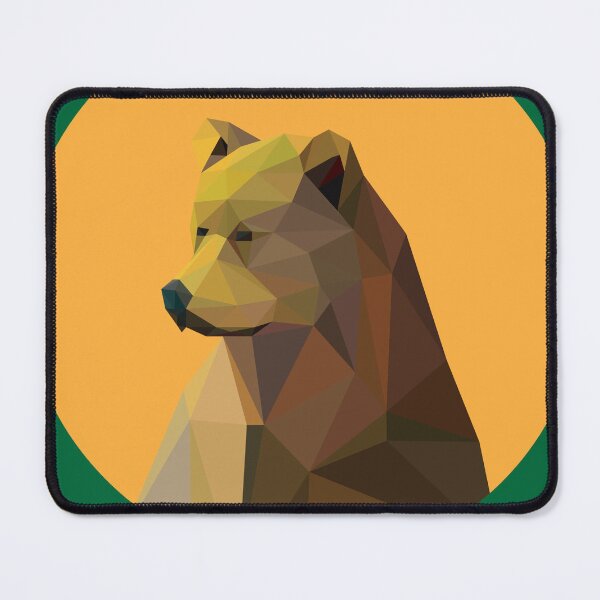 Item preview, Cartoony Geometric Brown Bear Illustrated designed and sold by Miru-mir.