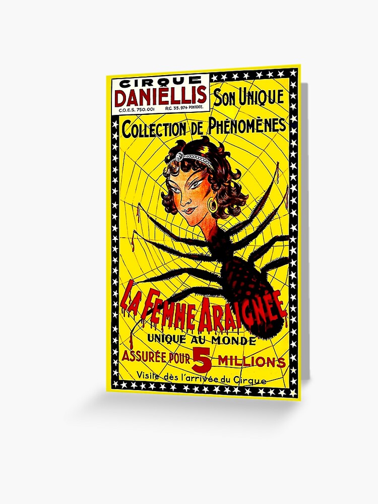 CIRQUE DANIELLIS : Vintage 1920 Circus Advertising Print Greeting Card for  Sale by posterbobs