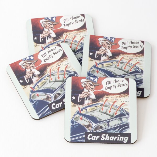 Item preview, Car Sharing is a MUST! - 1940s WW2 Remastered poster designed and sold by BigCreation.