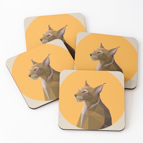 Item preview, Cartoony Geometric Iberian Lynx Illustrated designed and sold by Miru-mir.