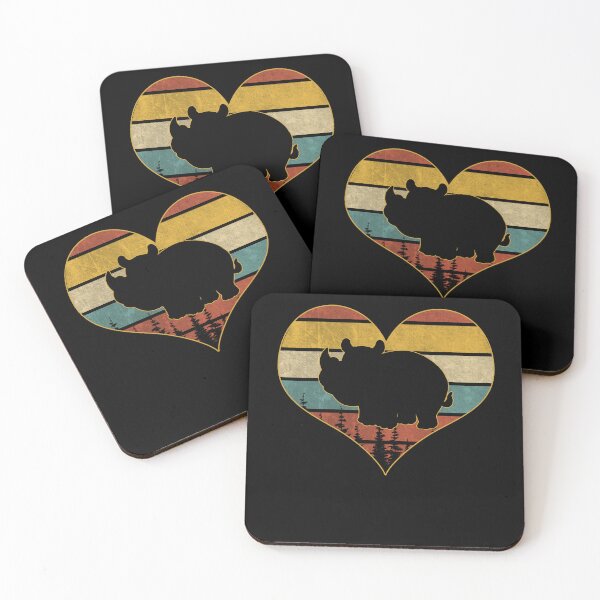 Item preview, Retro vintage rhinoceros heart designed and sold by gastonfongemie.