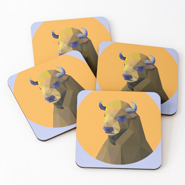 Item preview, Cartoony Geometric Bison Illustrated designed and sold by Miru-mir.