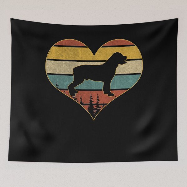 Item preview, Retro vintage rottweiler heart designed and sold by gastonfongemie.