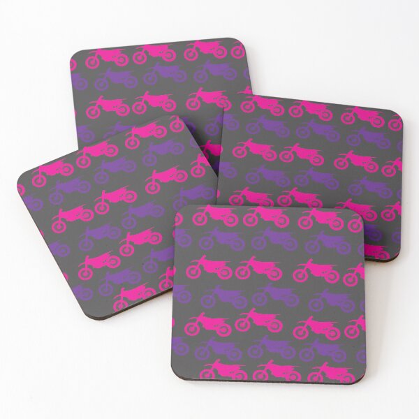 Item preview, Pink and Purple Motocross Dirt Bike Pattern designed and sold by DirtyGirlGraphics.