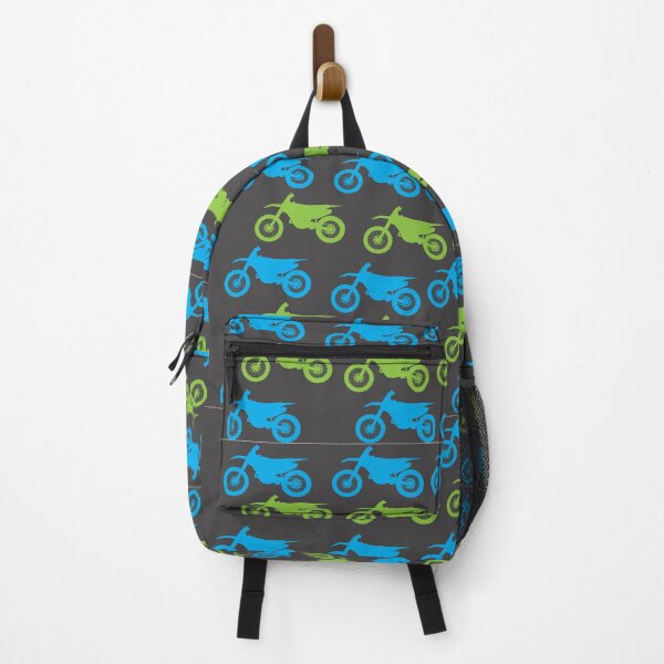 Item preview, Blue and Green Motocross Dirt Bike Pattern designed and sold by DirtyGirlGraphics.