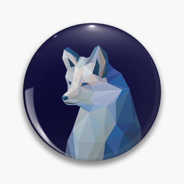 Item preview, Cartoony Geometric Arctic Fox Illustrated designed and sold by Miru-mir.