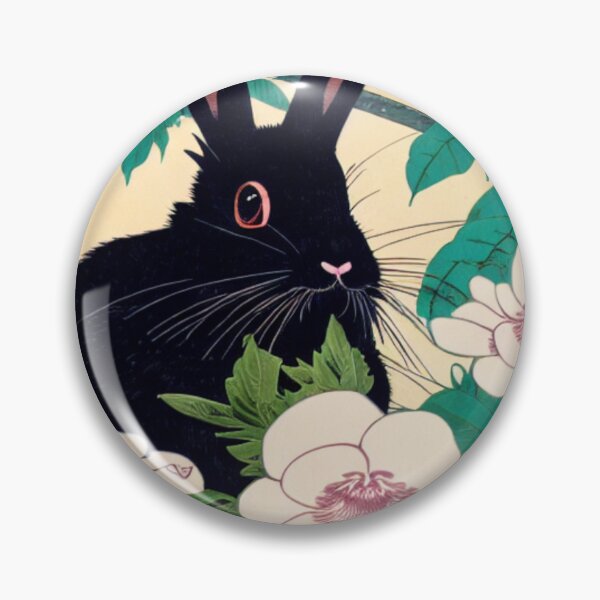 Item preview, Cutest Checkered Black Fluffy Bunny Rabbit Easter in Black designed and sold by wigobun.