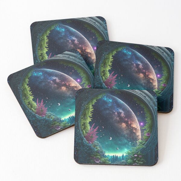 Item preview, Flowery Intergalactic Door designed and sold by Dicoart.